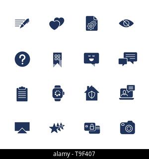 Icônes Web universel pour utilisation dans l'interface utilisateur web et mobile, l'ensemble de l'interface utilisateur de base éléments web remarque, commentaire, photo, smart watch, ordinateur portable et autres Illustration de Vecteur