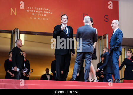Quentin Tarantino et Daniela pose Pick sur le tapis rouge pour le Wild Goose Lake le samedi 18 mai 2019 au 72e Festival de Cannes, Palais des Festivals, Cannes. Photo : Quentin Tarantino, Daniela Pick. Photo par Julie Edwards. Banque D'Images