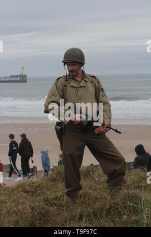 Blyth, UK. 18 mai, 2019. D-Day Il y a 75 ans les adopter de nouveau cas de Grade II Blyth Batterie d'artillerie de défense en crédit : David Whinham/Alamy Live News Banque D'Images