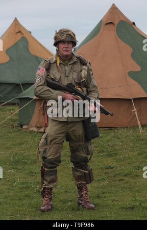 Blyth, UK. 18 mai, 2019. D-Day Il y a 75 ans les adopter de nouveau cas de Grade II Blyth Batterie d'artillerie de défense en crédit : David Whinham/Alamy Live News Banque D'Images