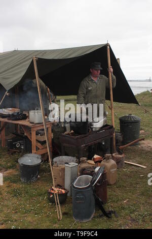 Blyth, UK. 18 mai, 2019. D-Day Il y a 75 ans les adopter de nouveau cas de Grade II Blyth Batterie d'artillerie de défense en crédit : David Whinham/Alamy Live News Banque D'Images