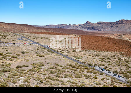 Canadas del Teide caldera est considérée comme l'une des plus grandes caldeiras sur terre, le Parc National du Teide, Tenerife, Espagne. Banque D'Images