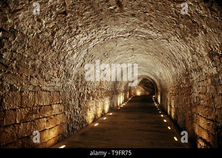 Tunnel à stade Panathénaïque d'Athènes, Grèce. Banque D'Images
