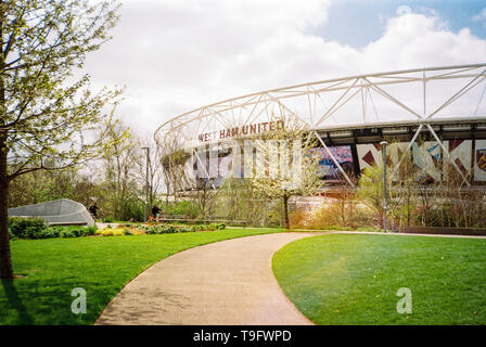 Stade de Londres, Queen Elizabeth Olympic Park, Stratford, London, Angleterre, Royaume-Uni. Banque D'Images