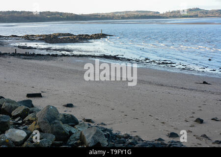 Cramond Island est l'un des plusieurs îles dans le Firth of Forth dans l'Est de l'Ecosse, près d'Édimbourg. Banque D'Images