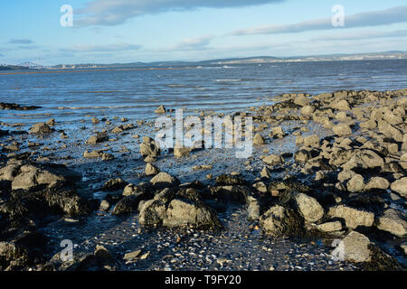 Cramond Island est l'un des plusieurs îles dans le Firth of Forth dans l'Est de l'Ecosse, près d'Édimbourg. Banque D'Images