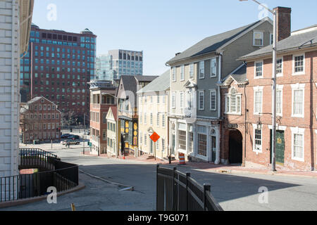 Street View de Thomas Street à Providence, Rhode Island, USA Banque D'Images