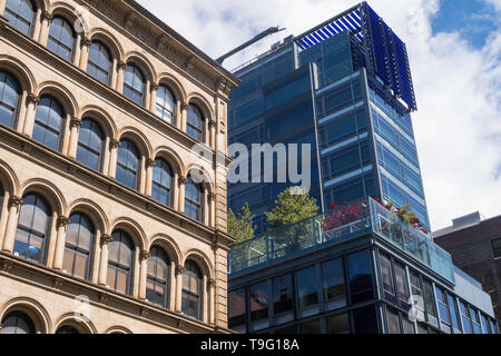 Broadway à SoHo est un quartier historique, NYC, USA Banque D'Images