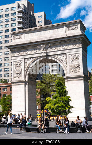 Washington Square Arch, Washington Square Park, Greenwich Village, NEW YORK Banque D'Images
