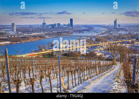 Vue sur Vienne en hiver Banque D'Images