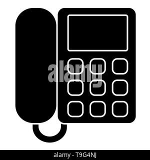 L'icône de téléphone, Vector illustration, les contours Banque D'Images