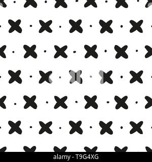 Résumé part tirer motif dots en noir et blanc. Concept de la rédaction d'avec des points, des cercles et des formes géométriques. Banque D'Images