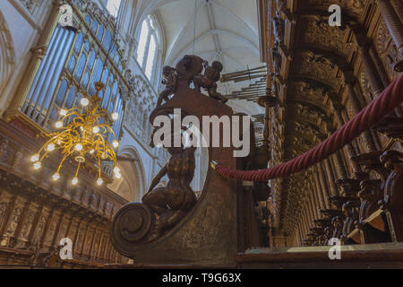 Intérieur de la célèbre cathédrale de Burgos, Castilla y Leon, Espagne Banque D'Images