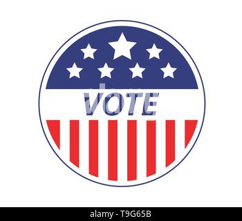 USA badge Vote EPS10 vector illustration sur fond blanc Illustration de Vecteur