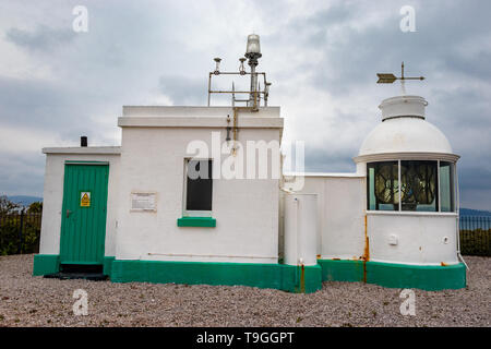 Berry Head Phare automatique sur la pointe, le plus grand et le plus petit phare en Grande-Bretagne .Brixham Devon,Angleterre,Torbay Banque D'Images