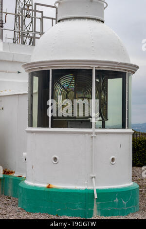 Berry Head Phare automatique sur la pointe, le plus grand et le plus petit phare en Grande-Bretagne .Brixham Devon,Angleterre,Torbay Banque D'Images