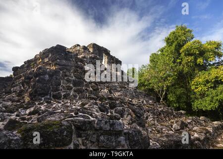 L'ancienne civilisation Maya Ruins in San Gervasio Site Archéologique, Cozumel mexique Banque D'Images