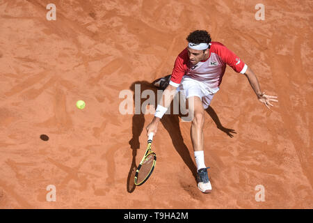 Marco Cecchinato de l'Italie en action lors du match contre Alex De Minaur en Australie. Roma 13-05-2018 Foro Italico Internazionali BNL D'Italia Ita Banque D'Images