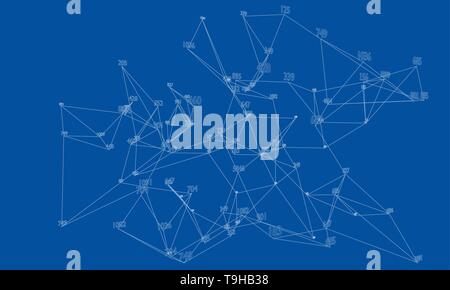 Nuage de mots abstraits Contour. Vector Illustration de Vecteur