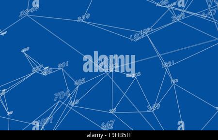 Nuage de mots abstraits Contour. Vector Illustration de Vecteur