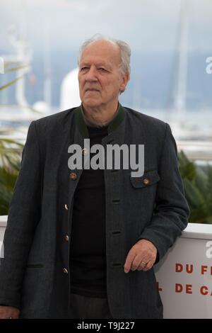 Cannes, France. 19 mai, 2019. Réalisateur Werner Herzog à photo film romantique de la famille appel à la 72e Festival de Cannes, dimanche 19 mai 2019, Cannes, France. Credit : Doreen Kennedy/Alamy Live News Banque D'Images