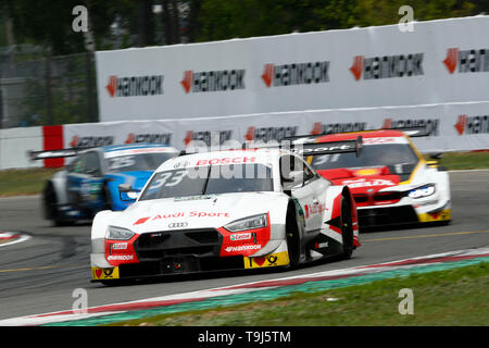 Zolder, Belgique. 19 mai, 2019. Sport : Masters allemand de voitures de tourisme, Zolder - DTM - Course 1 : René Rast de Audi Sport Team Rosberg est sur la piste. Credit : Juergen Touchez/Hoch Zwei/RIR/dpa/Alamy Live News Banque D'Images