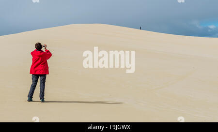 Personne photographies les dunes de sable du désert du Sahara peu sur Kangaroo Island, Australie du Sud Banque D'Images