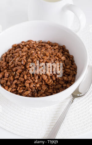 Riz Croustillant au chocolat céréales petit déjeuner Banque D'Images