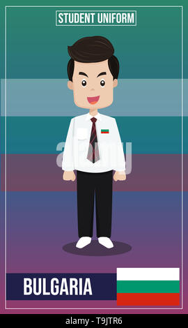 Vector illustration de costume d'étudiant du monde Banque D'Images