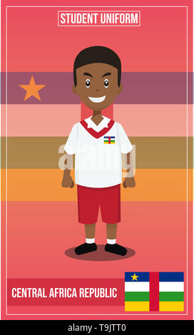 Vector illustration de costume d'étudiant du monde Banque D'Images