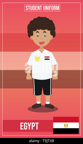 Vector illustration de costume d'étudiant du monde Banque D'Images