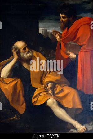 Les Apôtres Saint Pierre et Saint Paul. Musée : Pinacoteca di Brera, Milan. Auteur : Guido Reni. Banque D'Images