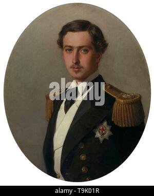 Portrait du Prince Alfred (1844-1900), plus tard Duc d'Édimbourg. Musée : Royal Collection, Londres. Auteur : Franz Xavier Winterhalter. Banque D'Images