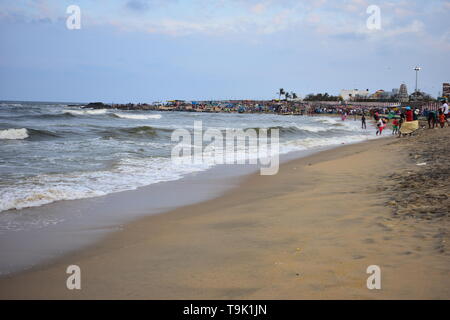 Kovalam Beach sur la côte Est Road Chennai Banque D'Images