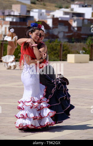 Romeria festival à Velez-Malaga, Axarquia, Andfalucia, Espagne. Fête en l'honneur du saint patron de la ville, la Vierge de Los Remidios. Banque D'Images