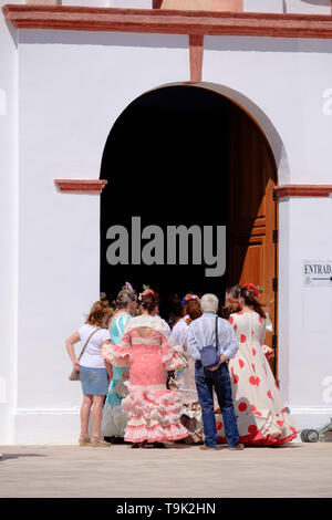 Romeria festival à Velez-Malaga, Axarquia, Andfalucia, Espagne. Fête en l'honneur du saint patron de la ville, la Vierge de Los Remidios. Banque D'Images