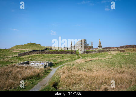 La ruine de l'église St Mary, Dunvegan, Isle of Skye, Scotland Banque D'Images