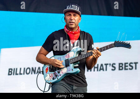 17 mai 2019 - Columbus, Ohio, États-Unis - Tom Morello durant la Sonic Temple Music Festival au stade de MAPFRE à Columbus, Ohio (crédit Image : © Daniel DeSlover/Zuma sur le fil) Banque D'Images