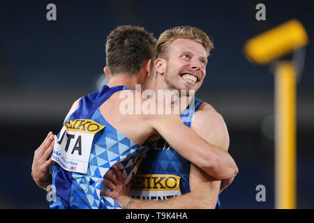 YOKOHAMA, Japon - 10 MAI : Davide Manenti d'Italie durant le jour 1 de l'IAAF 2019 Championnats du monde au relais Nissan Stadium le samedi 11 mai 2019 à Yokohama, au Japon. (Photo de Roger Sedres pour l'IAAF) Banque D'Images