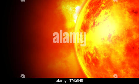 Toute l'énergie solaire et le système solaire de l'univers en 3D. Banque D'Images