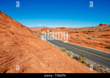 Rock formations in Valley of Fire State Park, NEVADA USA Banque D'Images