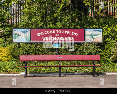 La gare d''Appleby sur la célèbre ligne de Carlisle à régler en Cumbria Banque D'Images