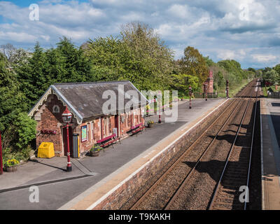 L'architecture de fer à la gare d''Appleby sur la célèbre ligne de Carlisle à régler en Cumbria Banque D'Images