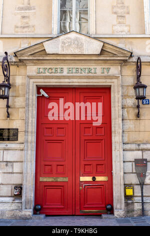 Entrée au Lycée Henri-IV - Paris, France Banque D'Images