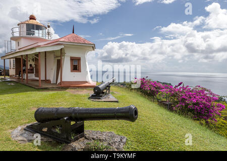 Phare, Fort KIng George, Scarborough Hill, Tobago, Trinité-et-Tobago Banque D'Images