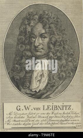 Gottfried Wilhelm Leibniz (1646-1716). Musée : collection privée. Auteur : anonyme. Banque D'Images