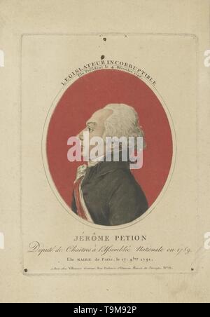 Portrait de Jérôme Pétion de Villeneuve (1756-1794). Musée : collection privée. Auteur : anonyme. Banque D'Images