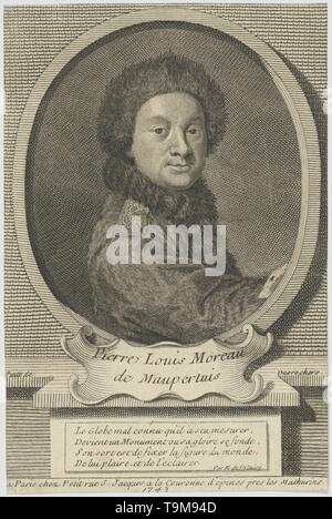 Pierre Louis Moreau de Maupertuis (1698-1759). Musée : collection privée. Auteur : Étienne-Jehandier Desrochers. Banque D'Images