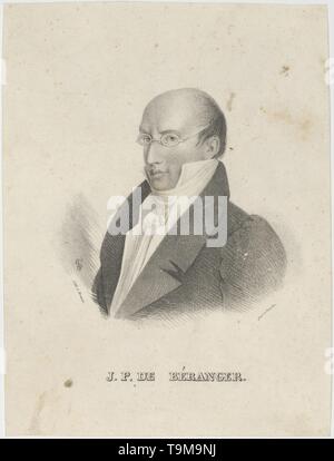 Portrait de Pierre-Jean de Béranger (1780-1857). Musée : collection privée. Auteur : CÄCILIE BRANDT. Banque D'Images