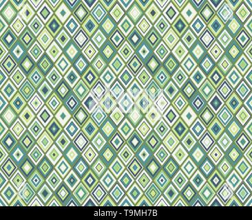 Diamant Vert. Modèle logique géométrique, la texture de fond d'impression textile, vecteur, illustration. Illustration de Vecteur